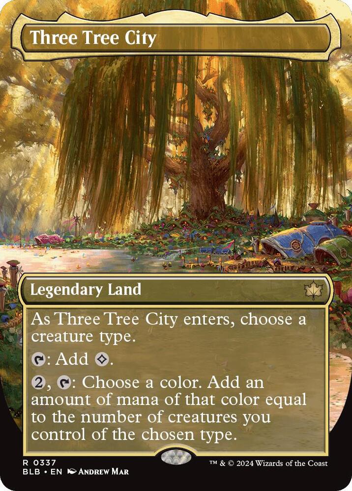 Three Tree City (Borderless) 337 card from Bloomburrow