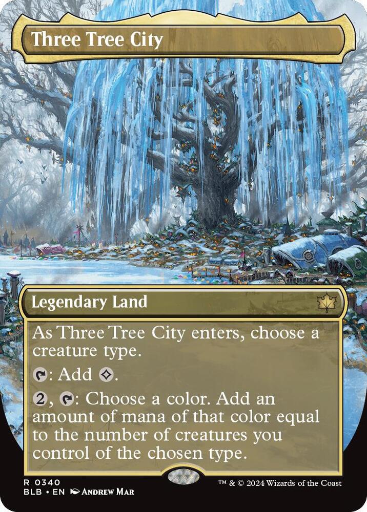 Three Tree City (Borderless) 340 card from Bloomburrow