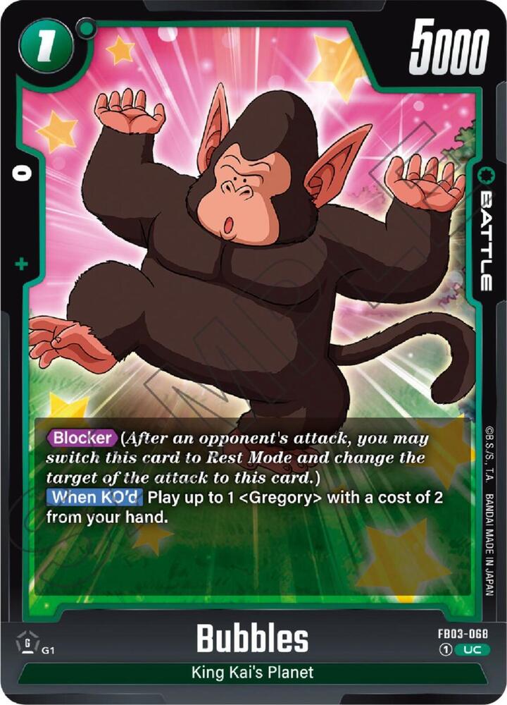 Bubbles FB03-068 card from Raging Roar