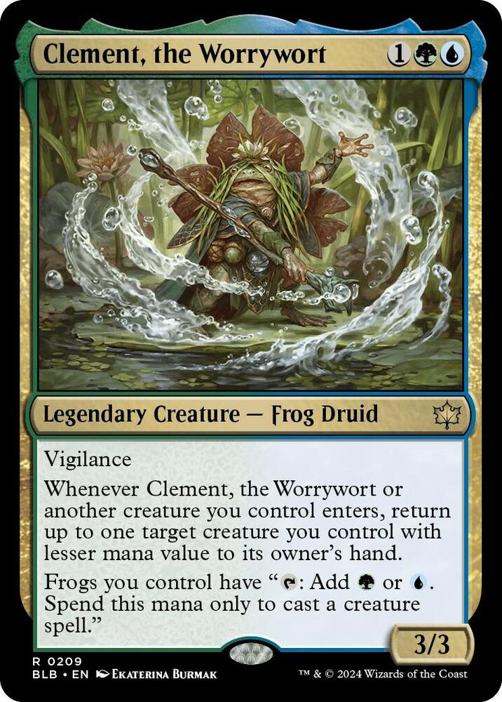Clement, the Worrywort 209 card from Bloomburrow