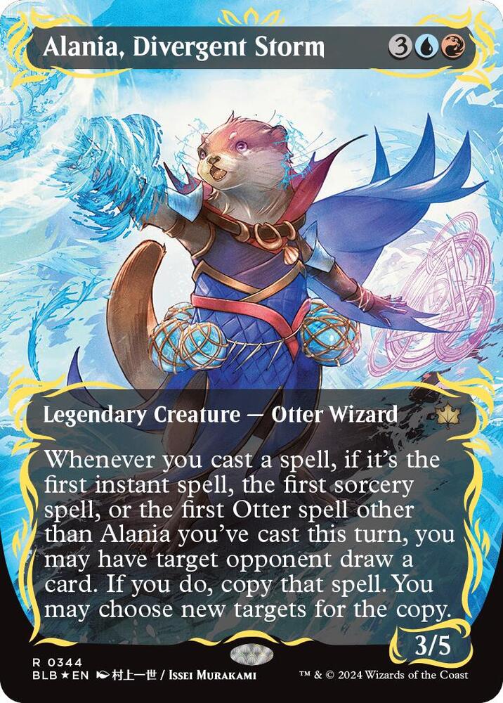 Alania, Divergent Storm (Borderless) (Raised Foil) 344 card from Bloomburrow