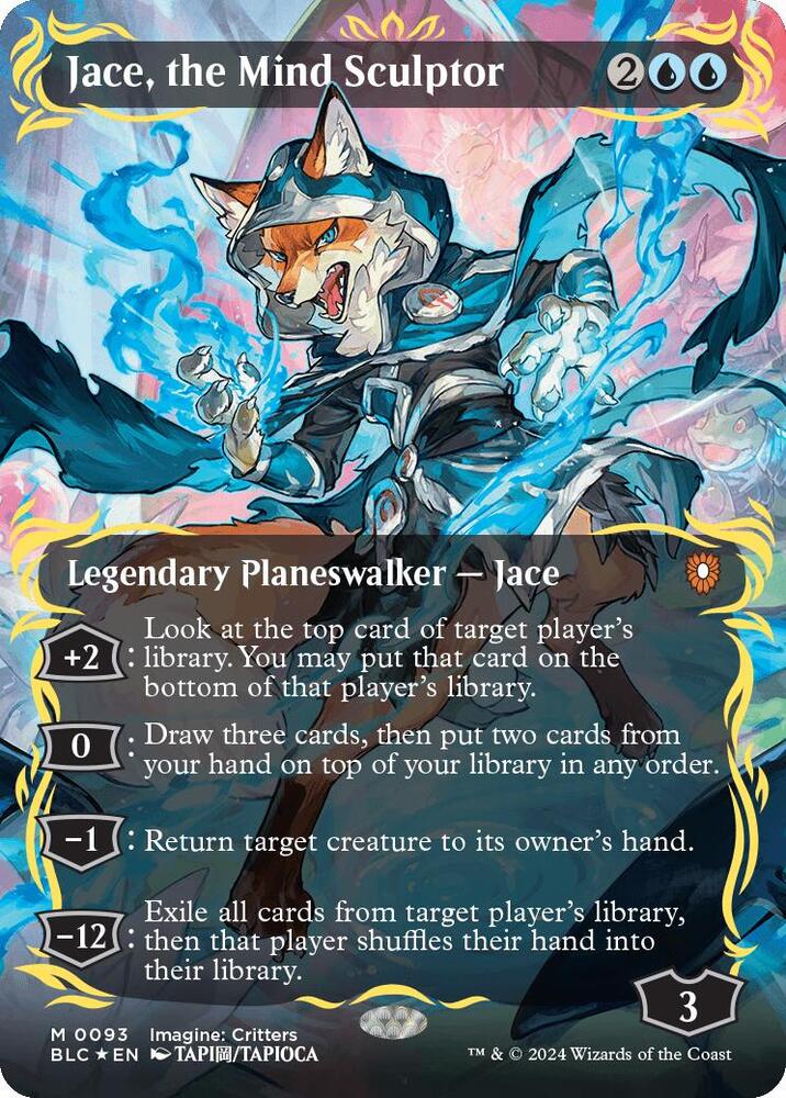 Jace, the Mind Sculptor (Borderless) (Raised Foil) 93 card from Commander: Bloomburrow