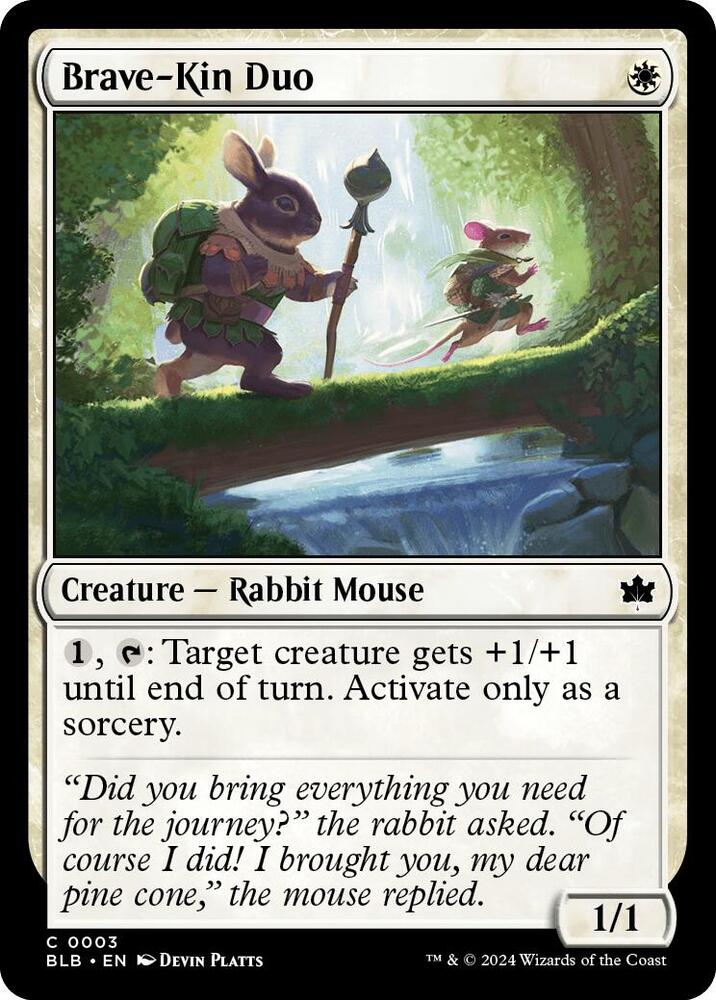 Brave-Kin Duo 3 card from Bloomburrow