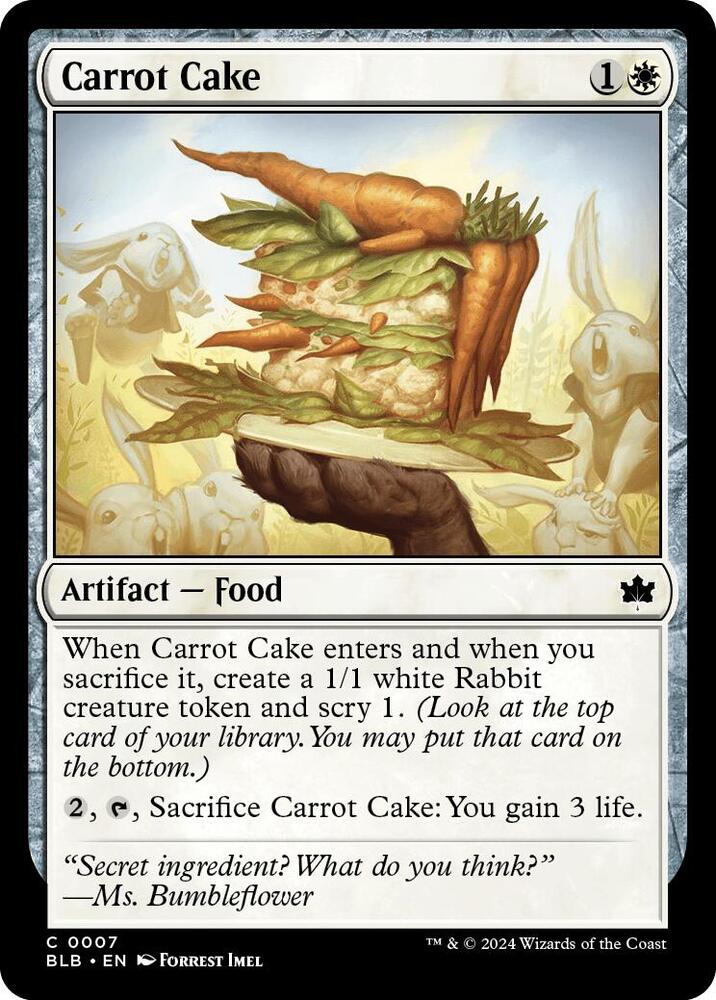 Carrot Cake 7 card from Bloomburrow