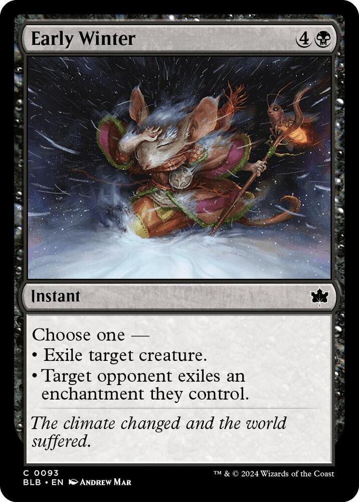 Early Winter 93 card from Bloomburrow