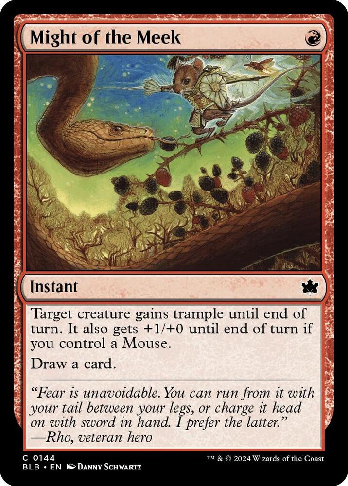 Might of the Meek 144 card from Bloomburrow
