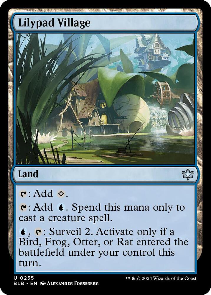 Lilypad Village 255 card from Bloomburrow