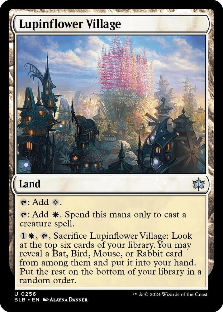 Lupinflower Village 256 card from Bloomburrow