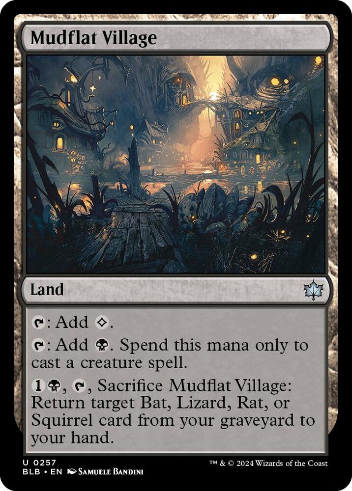 Mudflat Village 257 card from Bloomburrow