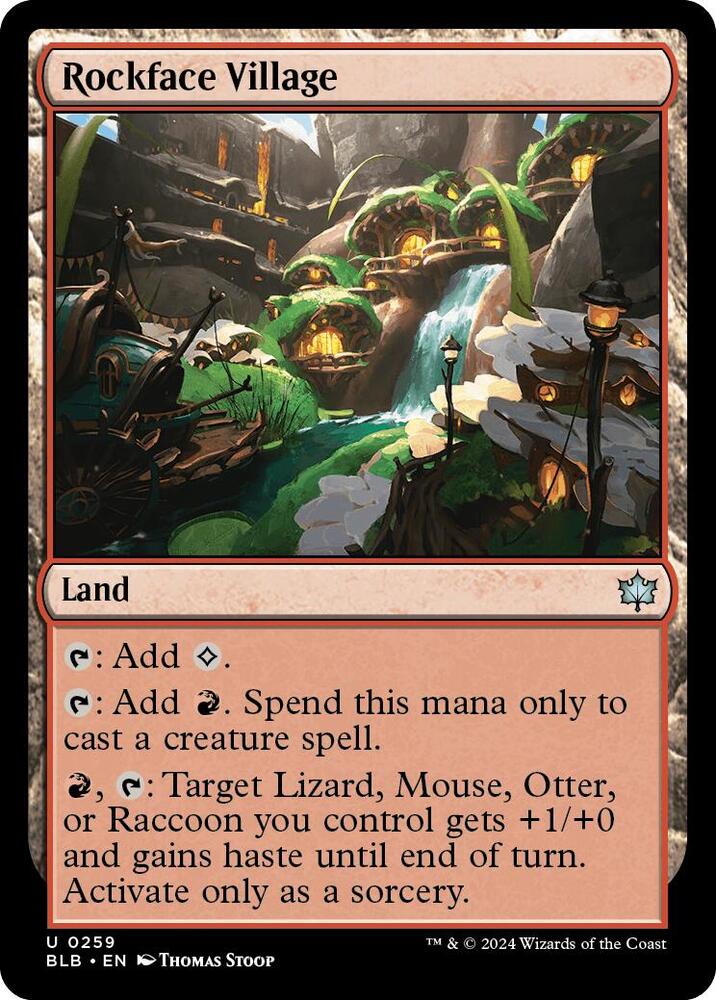 Rockface Village 259 card from Bloomburrow