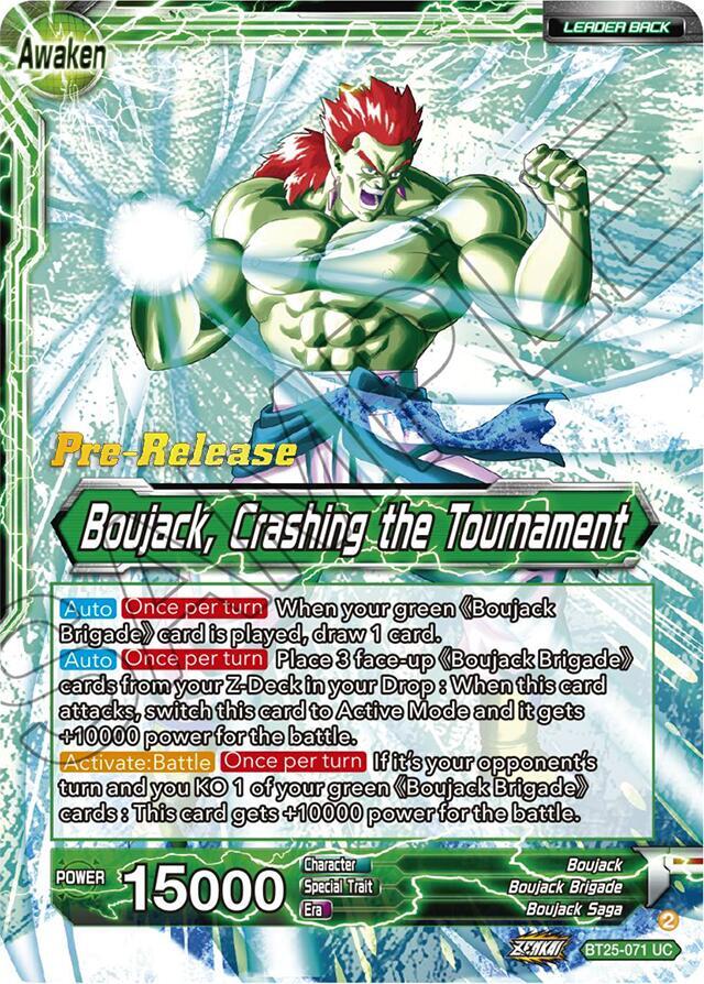 Boujack Brigade // Boujack, Crashing the Tournament BT25-071 card from Legend of the Dragon Balls Pre-Release Cards