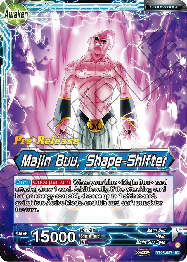 Majin Buu // Majin Buu, Shape-Shifter BT25-037 card from Legend of the Dragon Balls Pre-Release Cards