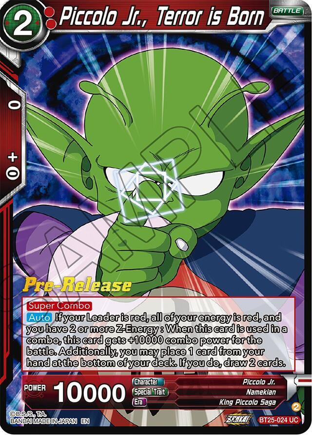 Piccolo Jr., Terror is Born BT25-024 card from Legend of the Dragon Balls Pre-Release Cards