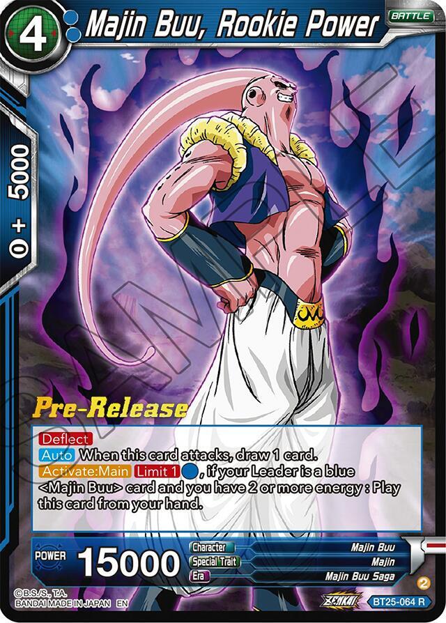 Majin Buu, Rookie Power BT25-064 card from Legend of the Dragon Balls Pre-Release Cards