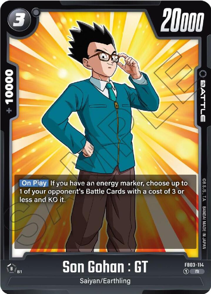 Son Gohan : GT FB03-114 card from Raging Roar