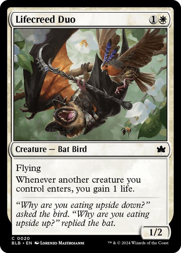Lifecreed Duo 20 card from Bloomburrow
