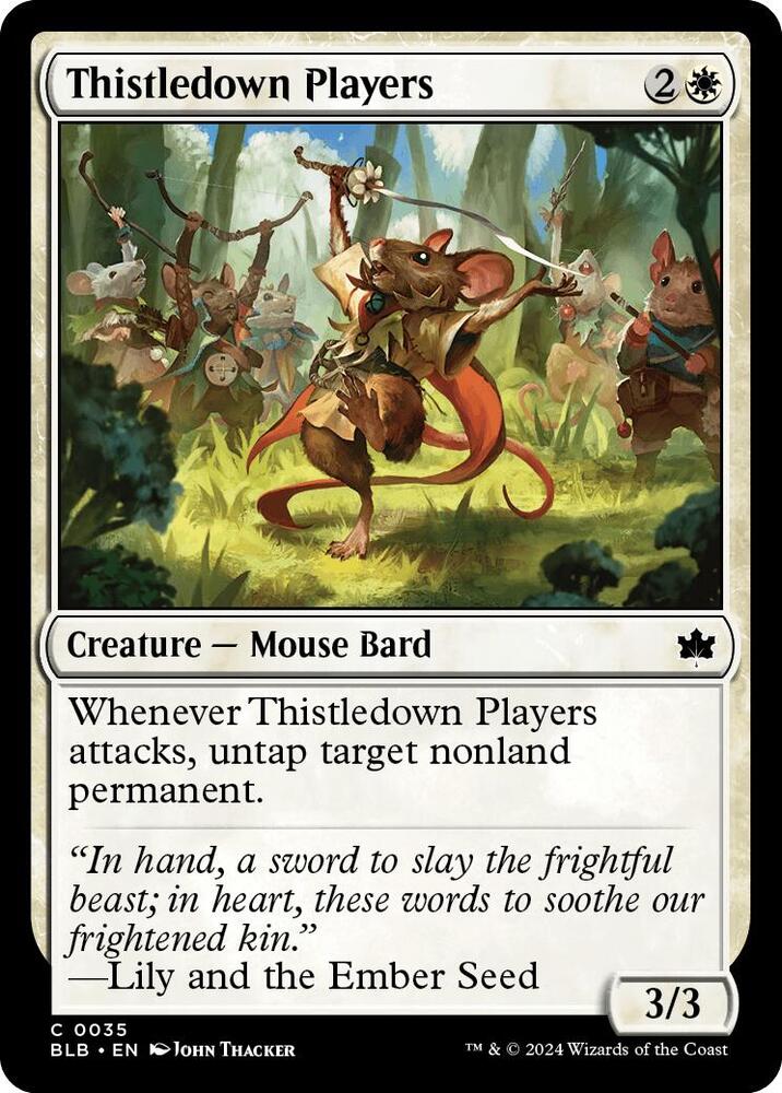 Thistledown Players 35 card from Bloomburrow