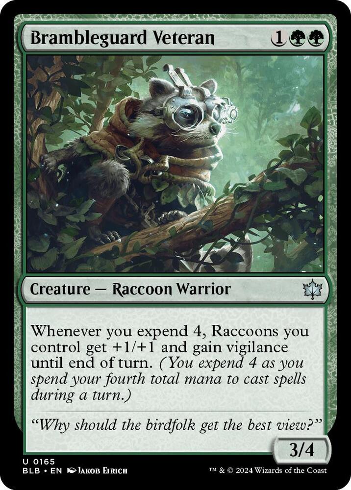 Brambleguard Veteran 165 card from Bloomburrow