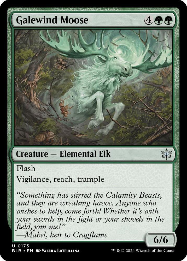 Galewind Moose 173 card from Bloomburrow