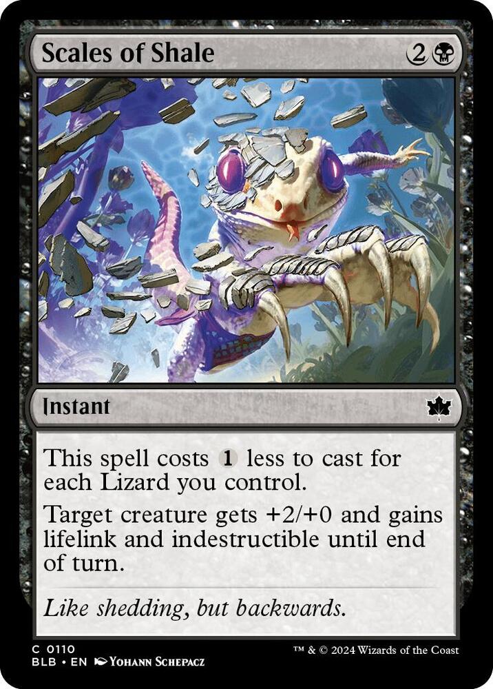 Scales of Shale 110 card from Bloomburrow