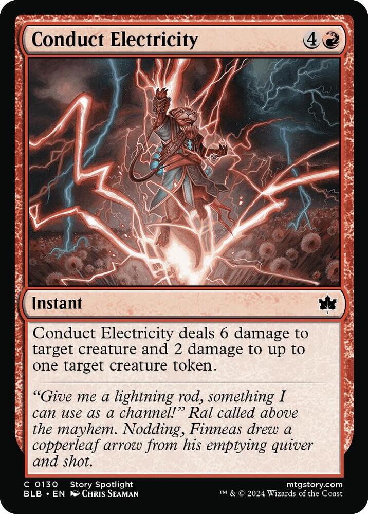 Conduct Electricity 130 card from Bloomburrow