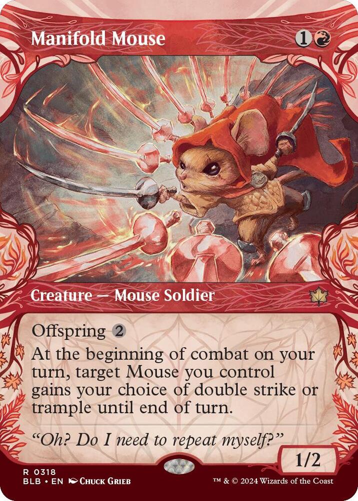 Manifold Mouse (Showcase) 318 card from Bloomburrow