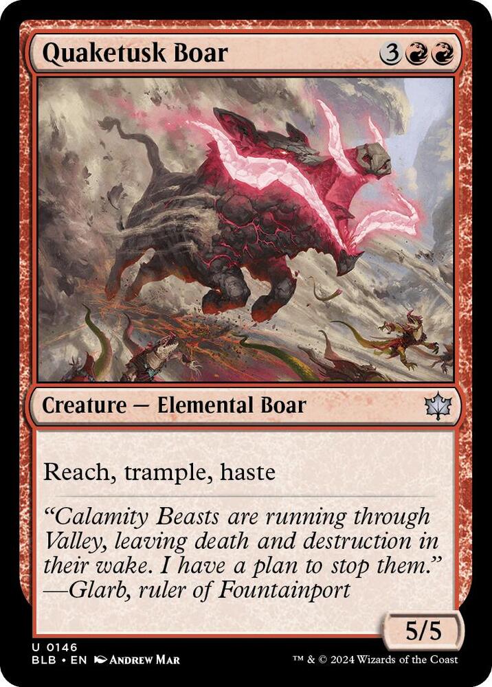 Quaketusk Boar 146 card from Bloomburrow