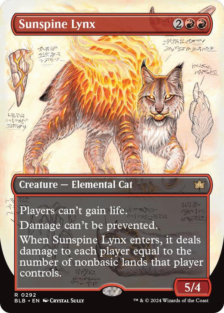 Sunspine Lynx (Borderless) 292 card from Bloomburrow