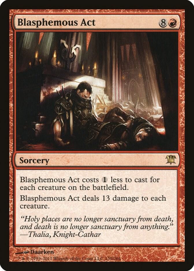 Blasphemous Act 130 card from Innistrad