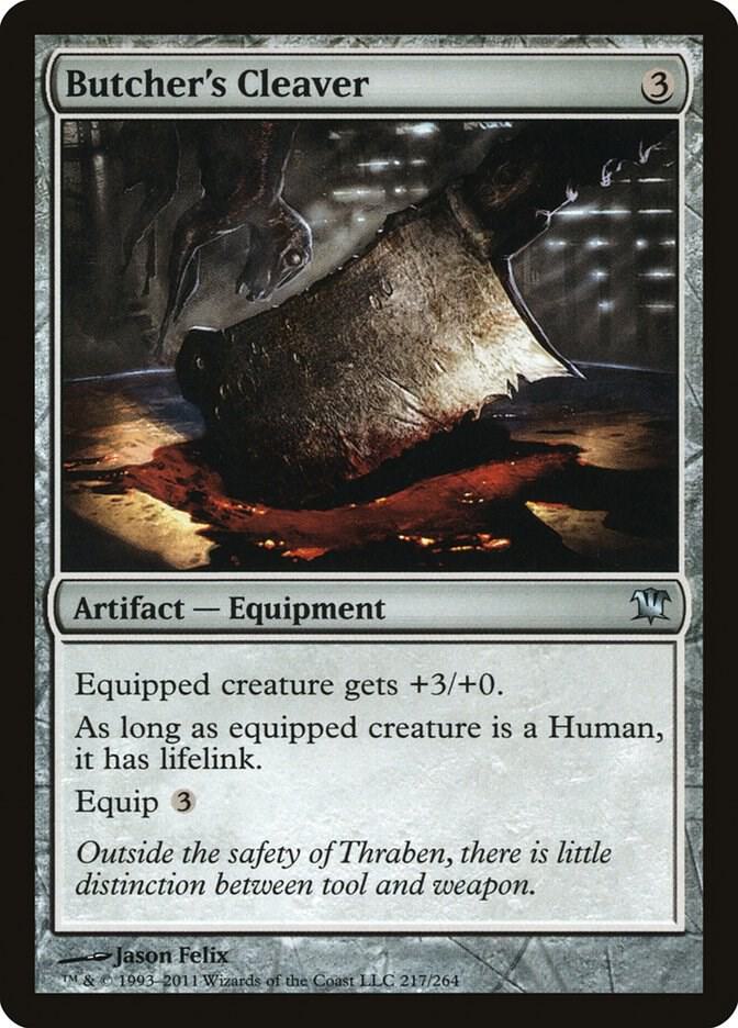 Butcher's Cleaver 217 card from Innistrad