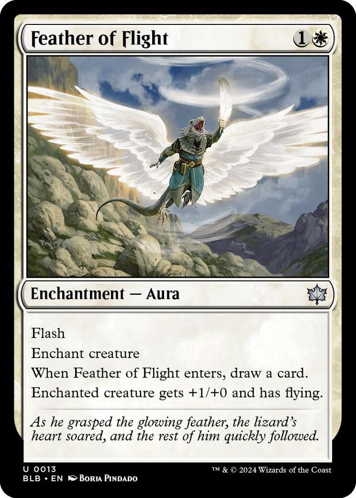 Feather of Flight 13 card from Bloomburrow