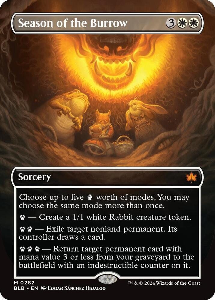 Season of the Burrow (Borderless) 282 card from Bloomburrow