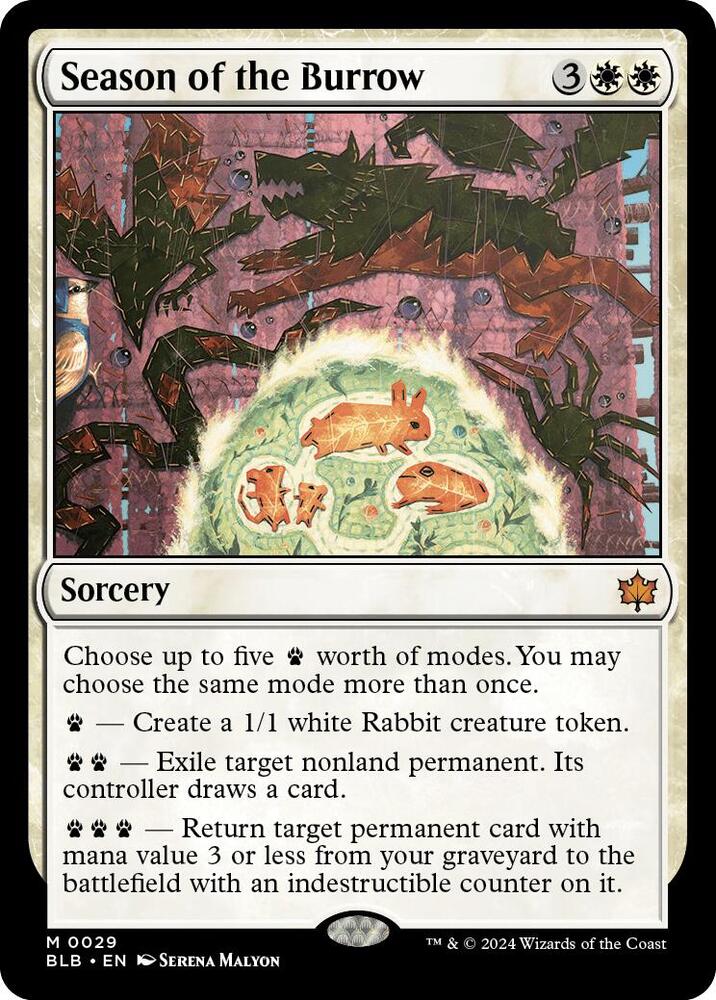 Season of the Burrow 29 card from Bloomburrow