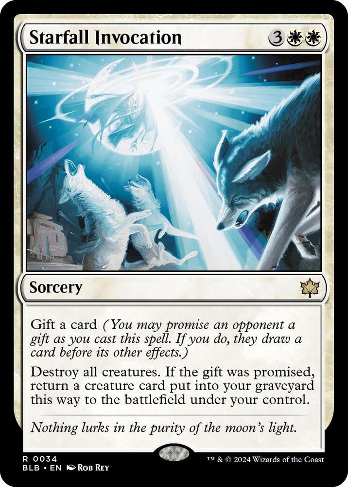 Starfall Invocation 34 card from Bloomburrow