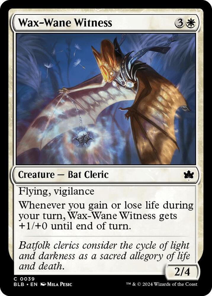Wax-Wane Witness 39 card from Bloomburrow