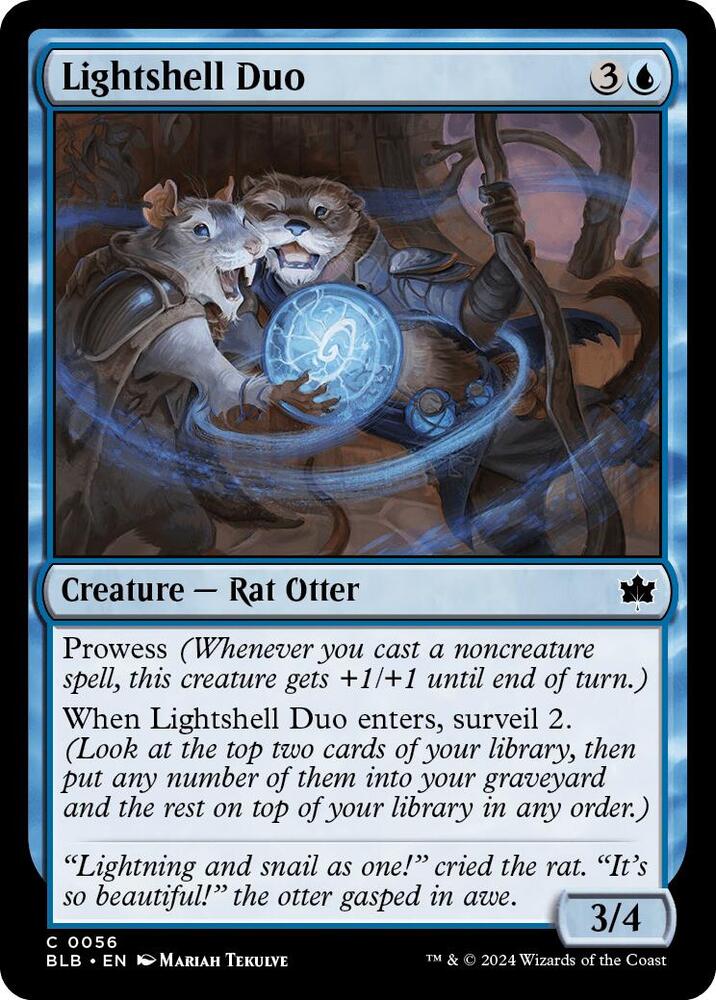 Lightshell Duo 56 card from Bloomburrow