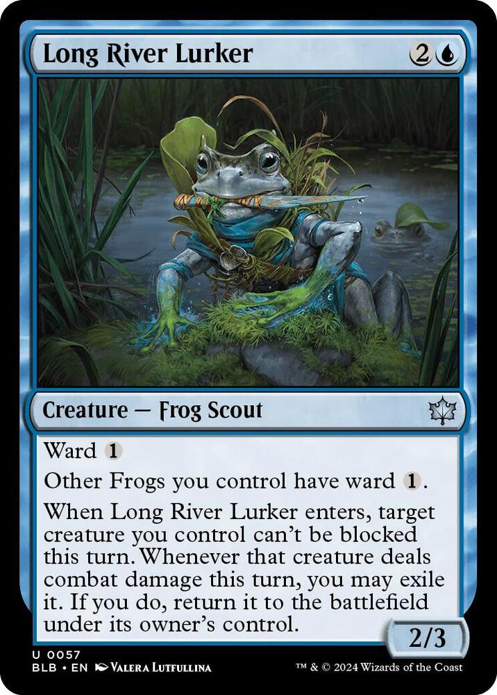 Long River Lurker 57 card from Bloomburrow