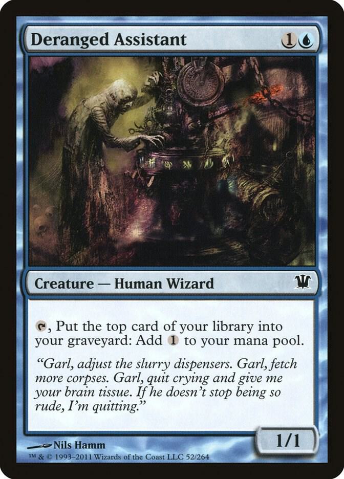 Deranged Assistant 52 card from Innistrad