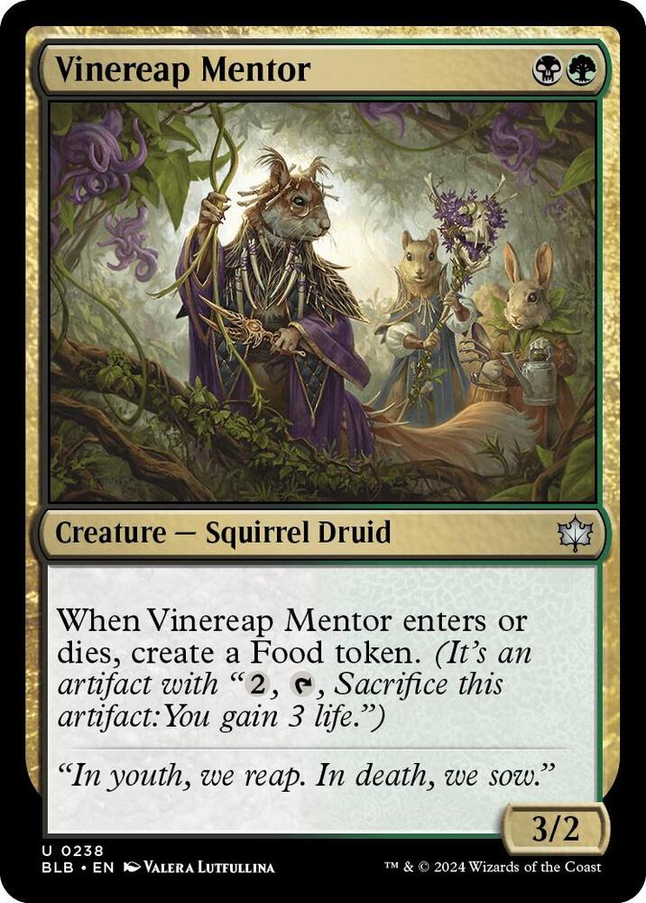 Vinereap Mentor 238 card from Bloomburrow