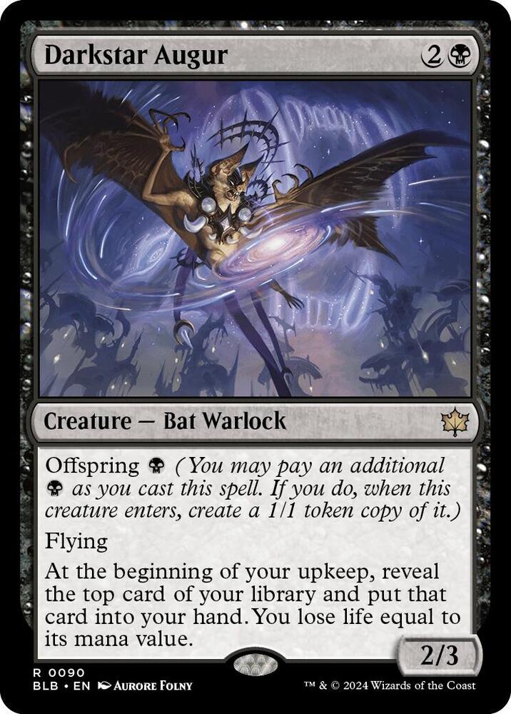Darkstar Augur 90 card from Bloomburrow