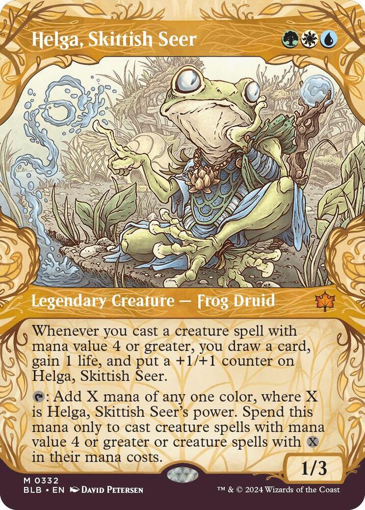 Helga, Skittish Seer (Showcase) 332 card from Bloomburrow