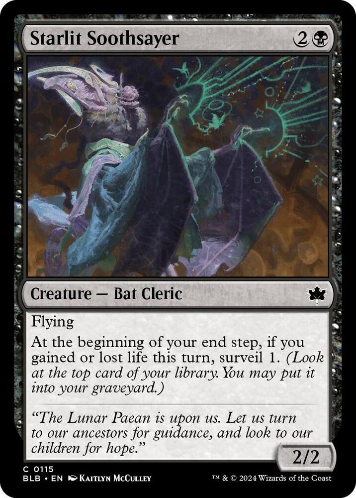 Starlit Soothsayer 115 card from Bloomburrow