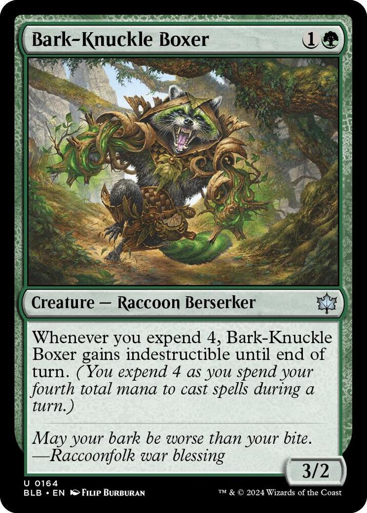 Bark-Knuckle Boxer 164 card from Bloomburrow