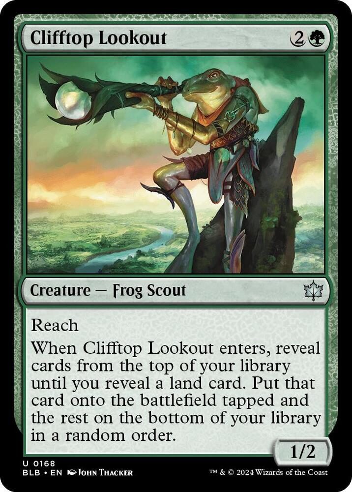 Clifftop Lookout 168 card from Bloomburrow