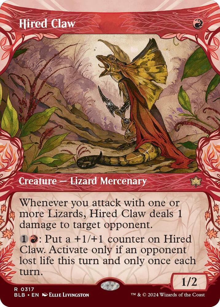 Hired Claw (Showcase) 317 card from Bloomburrow