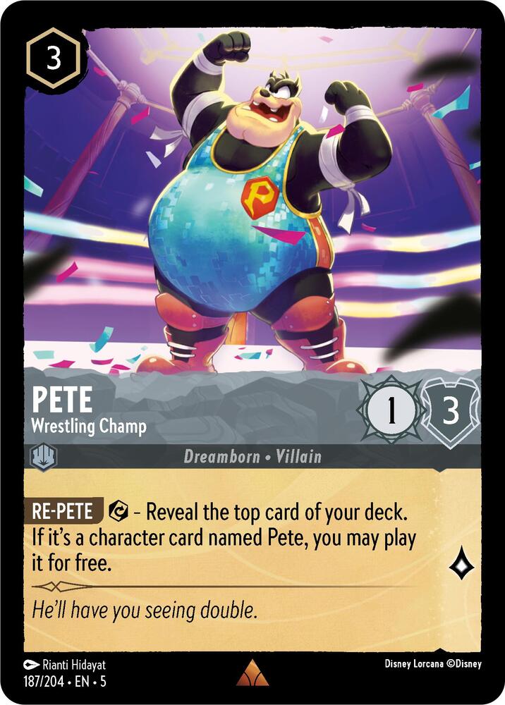 Pete - Wrestling Champ 187/204 card from Shimmering Skies
