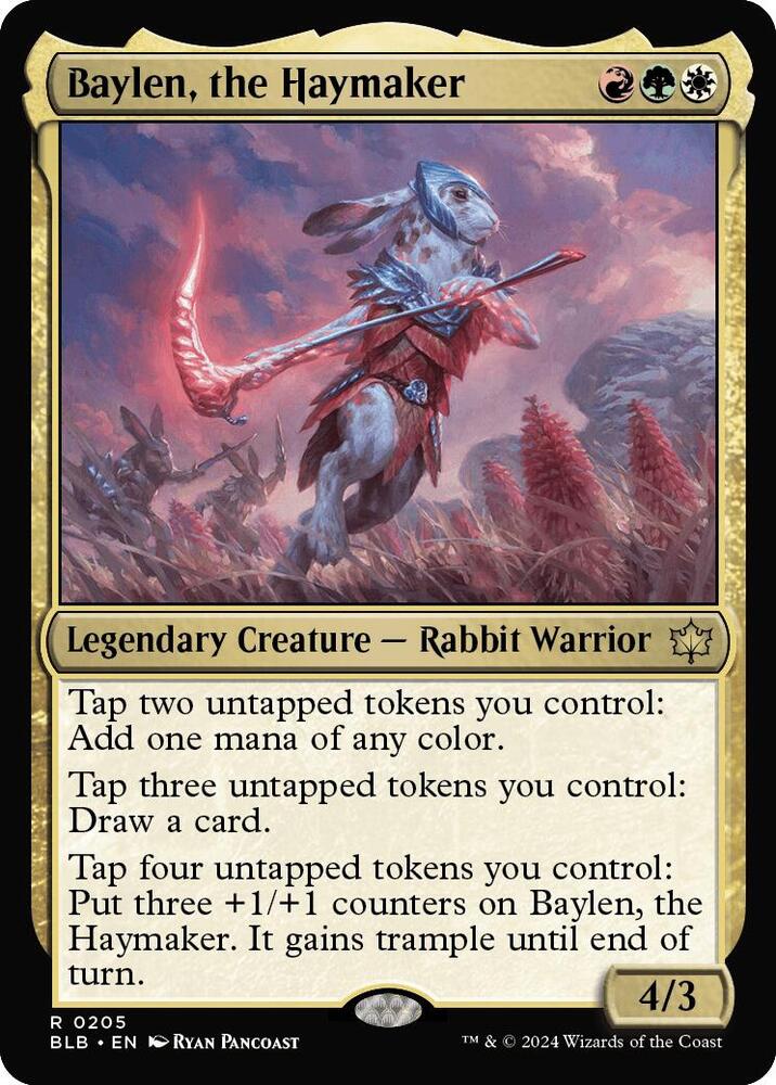 Baylen, the Haymaker 205 card from Bloomburrow