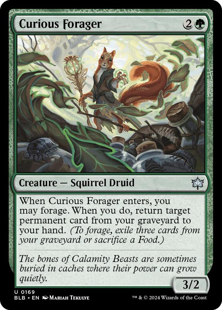 Curious Forager 169 card from Bloomburrow