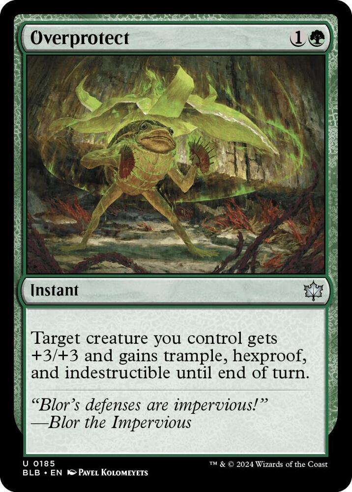 Overprotect 185 card from Bloomburrow