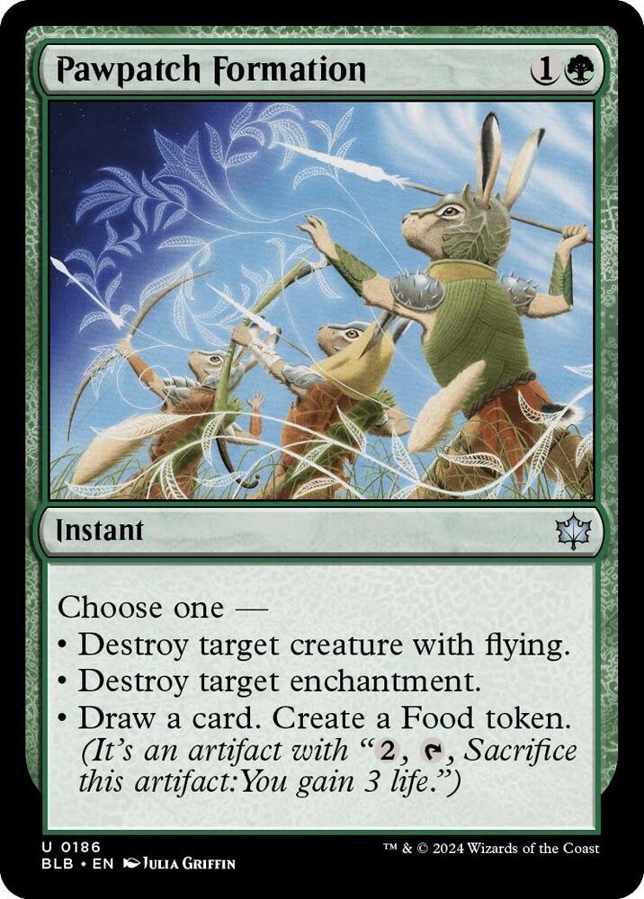 Pawpatch Formation 186 card from Bloomburrow